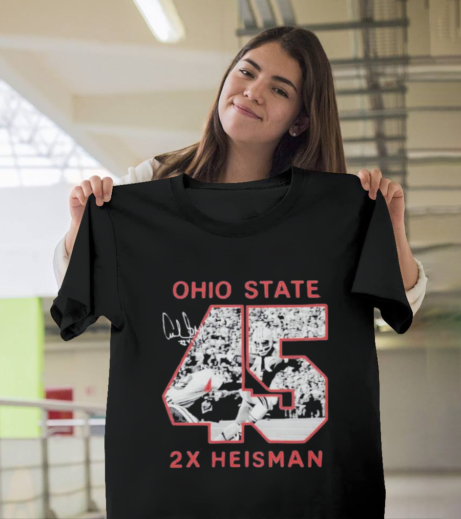 Ohio State Archie Griffin 45 2x Heisman Trophy Winner T-Shirt