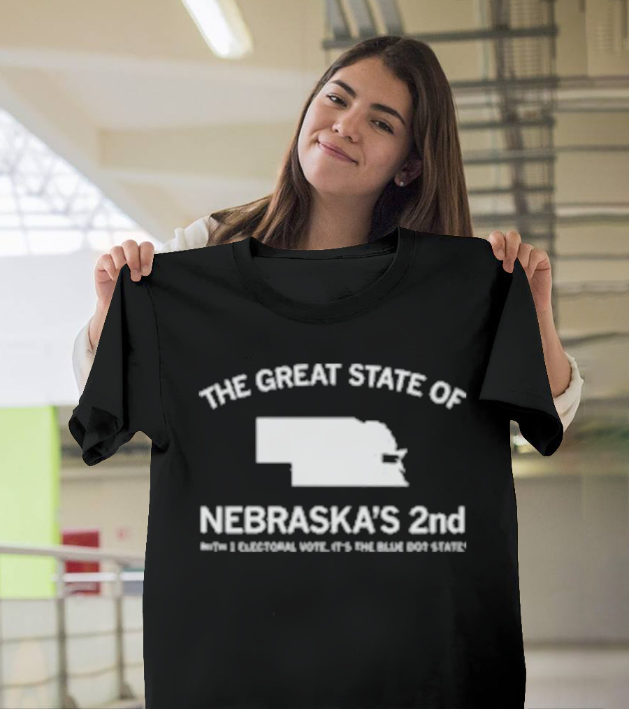 The Great State of Nebraska’s 2nd with 1 Electoral Vote It’s the Blue Dot State T-Shirt