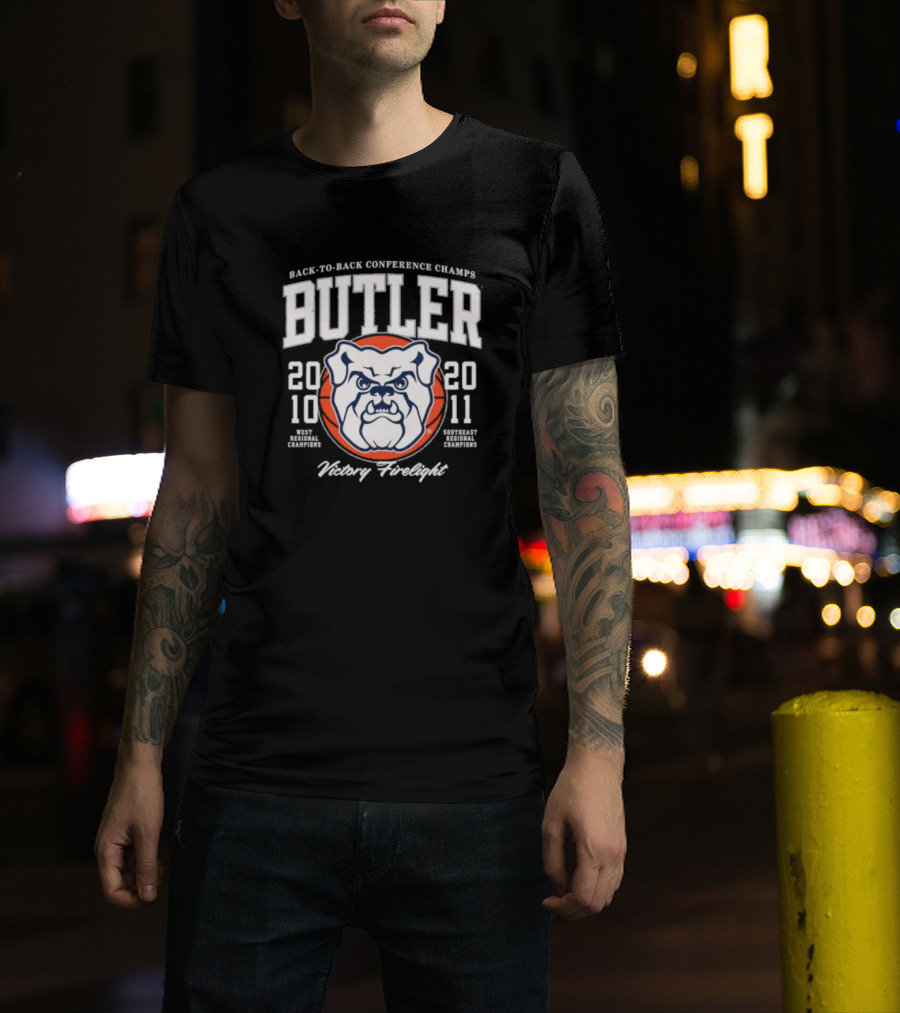 Back-to-Back Conference Champs Butler 2010 2011 Victory Firelight T-Shirt