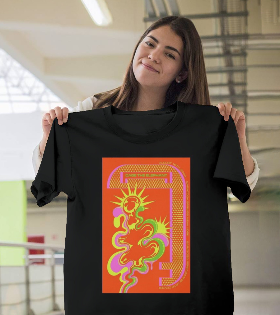 Cage The Elephant August 18th 2024 Saratoga Springs NY Concert T-Shirt
