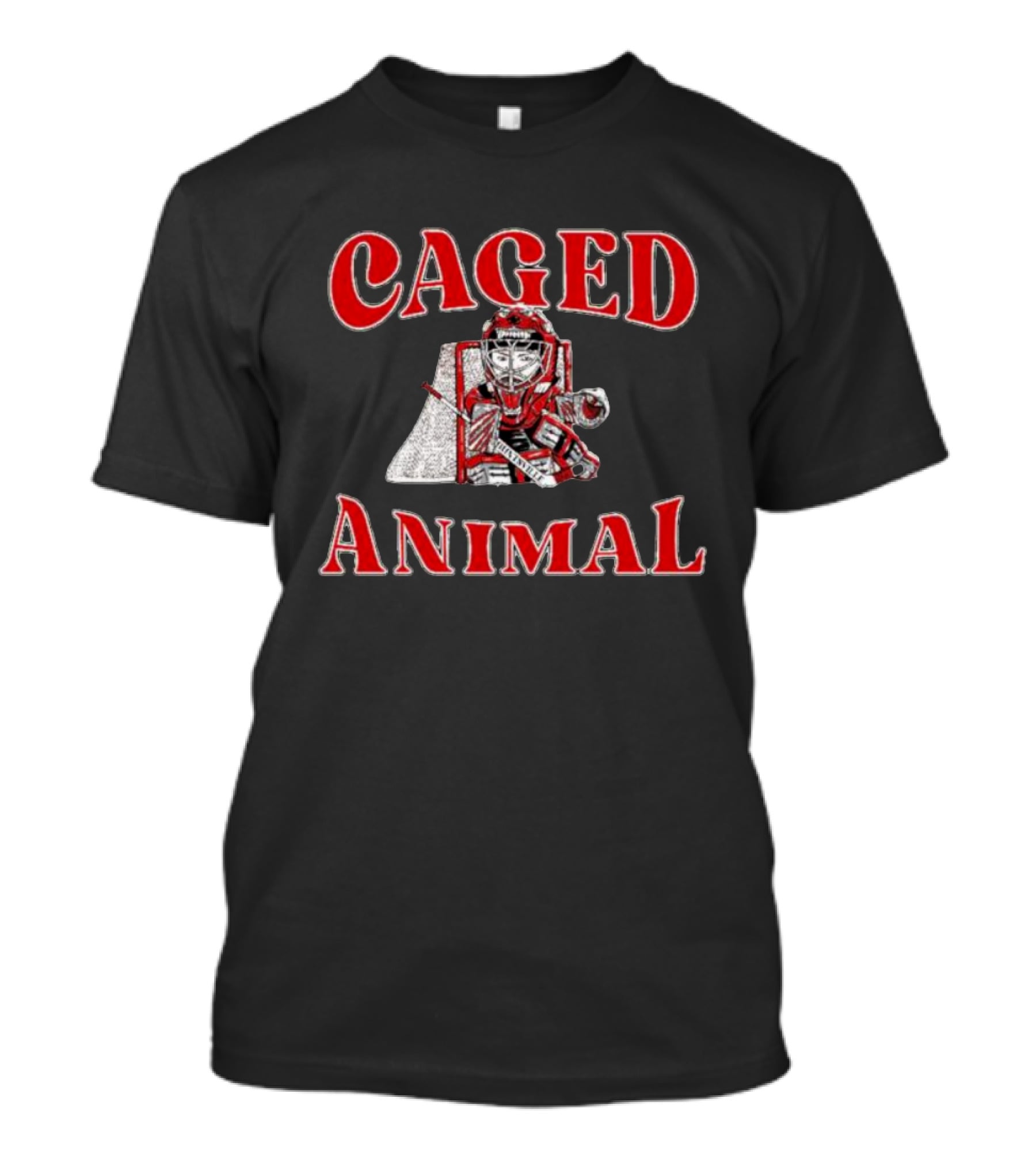 Caged Animal Hockey Goalie Huntsville T-Shirt