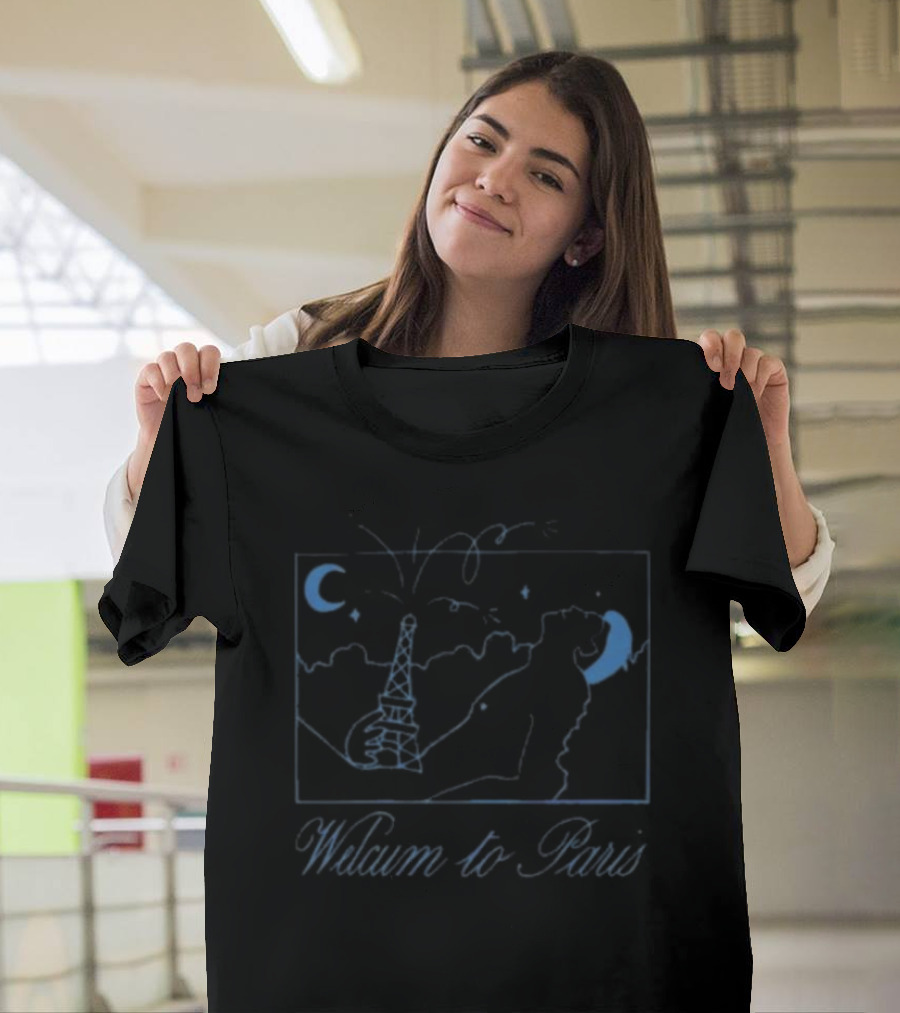 Carne Bollente Welcum To Paris Eiffel Tower Moon T-Shirt