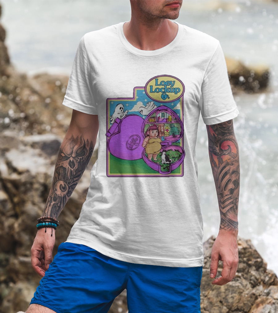 Loey Lane Loey Lockup Heart-Shaped Haunted Toy With Ghosts And Puppy T-Shirt