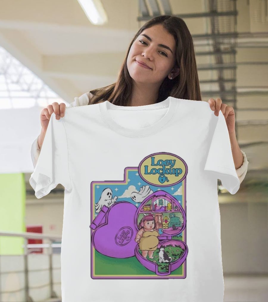 Loey Lane Loey Lockup Heart-Shaped Haunted Toy With Ghosts And Puppy T-Shirt