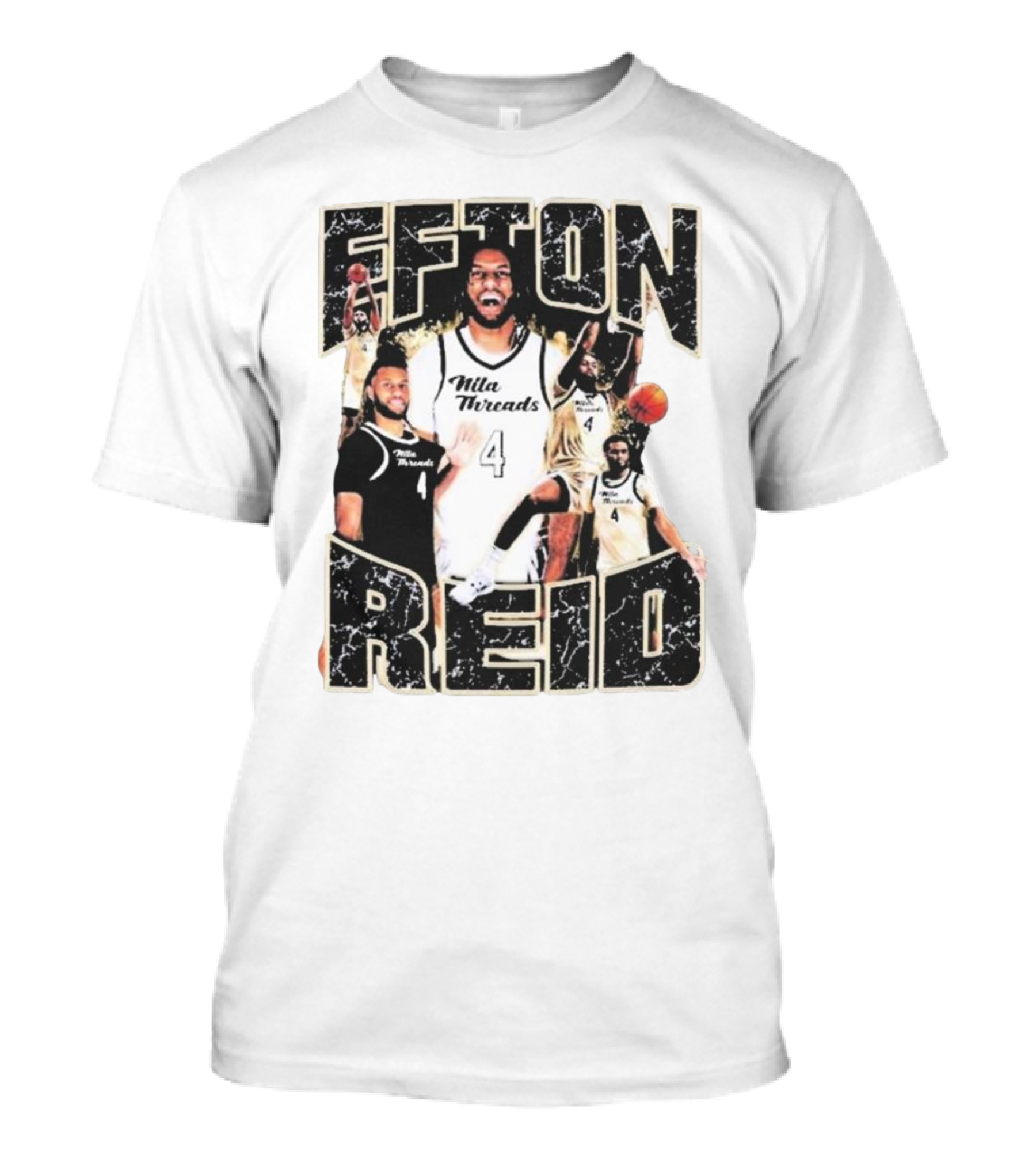 Efton Reid Nila Threads Basketball Player 4 T-Shirt