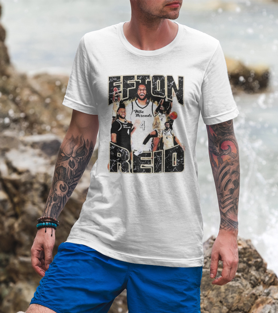 Efton Reid Nila Threads Basketball Player 4 T-Shirt