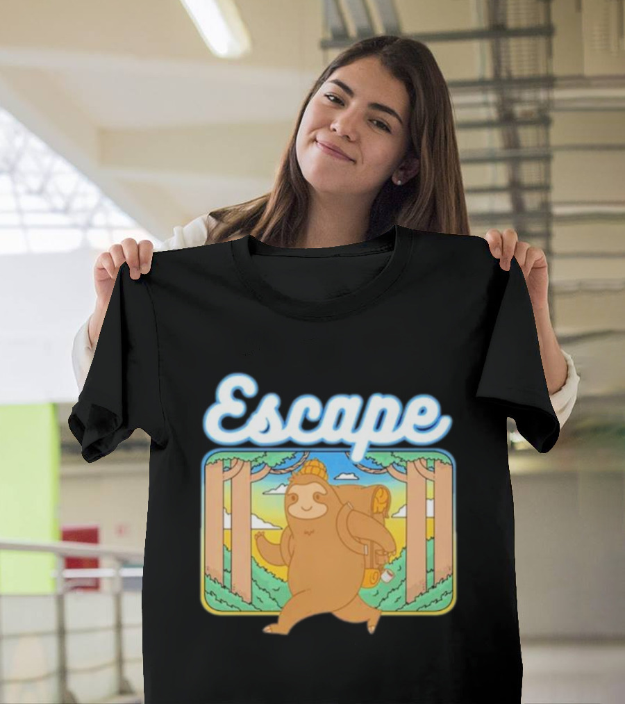 Escape The Ordinary Sloth Walking Through Nature T-Shirt