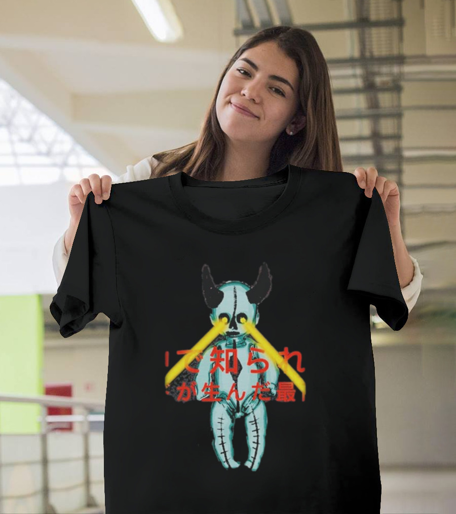 Garbage Robot Baby 2024 Tour Europe Laser Vision Demon Doll T-Shirt