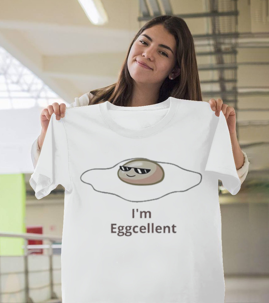 I'm Eggscellent Funny Egg with Sunglasses T-Shirt