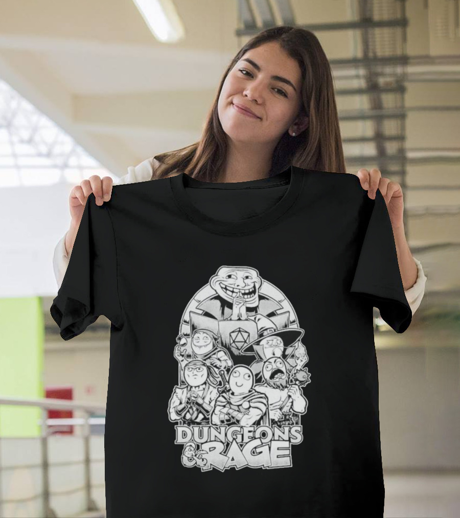 Dungeons And Rage Troll Face Meme Characters T-Shirt