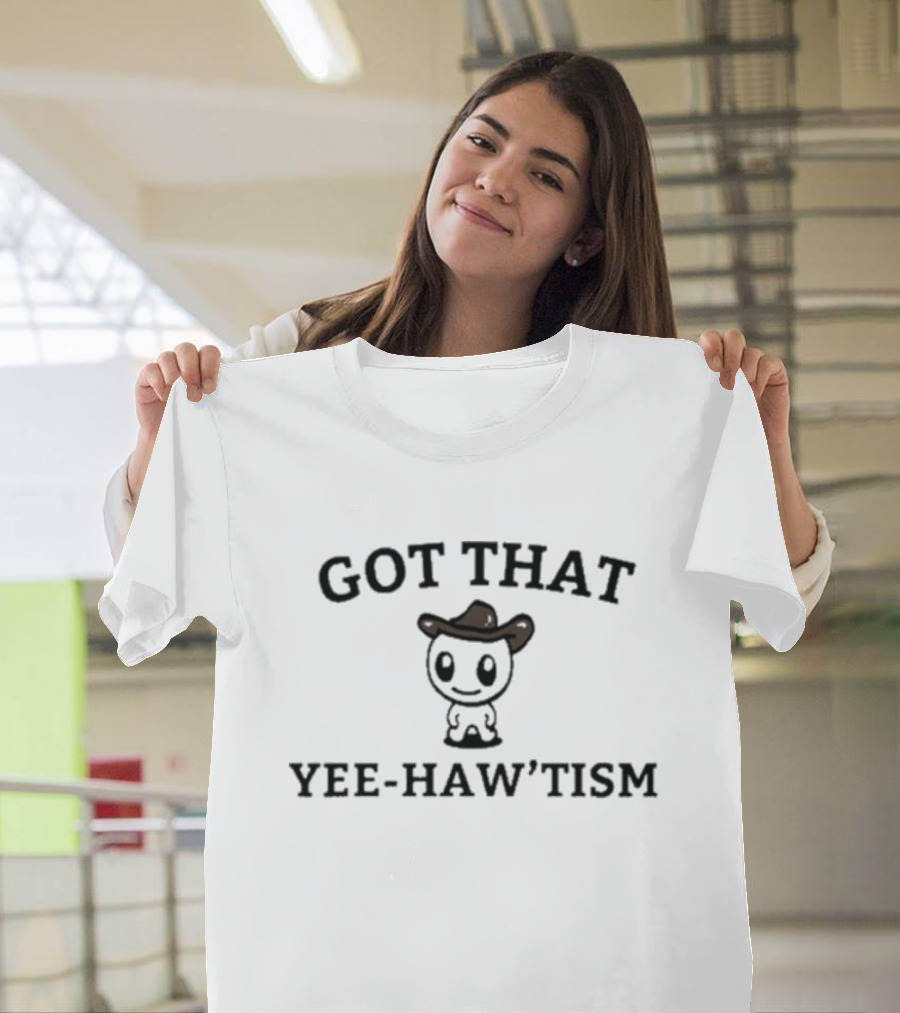 Firepetalsco Cowboy Hat Smiley Got That Yee-Haw’tism T-Shirt