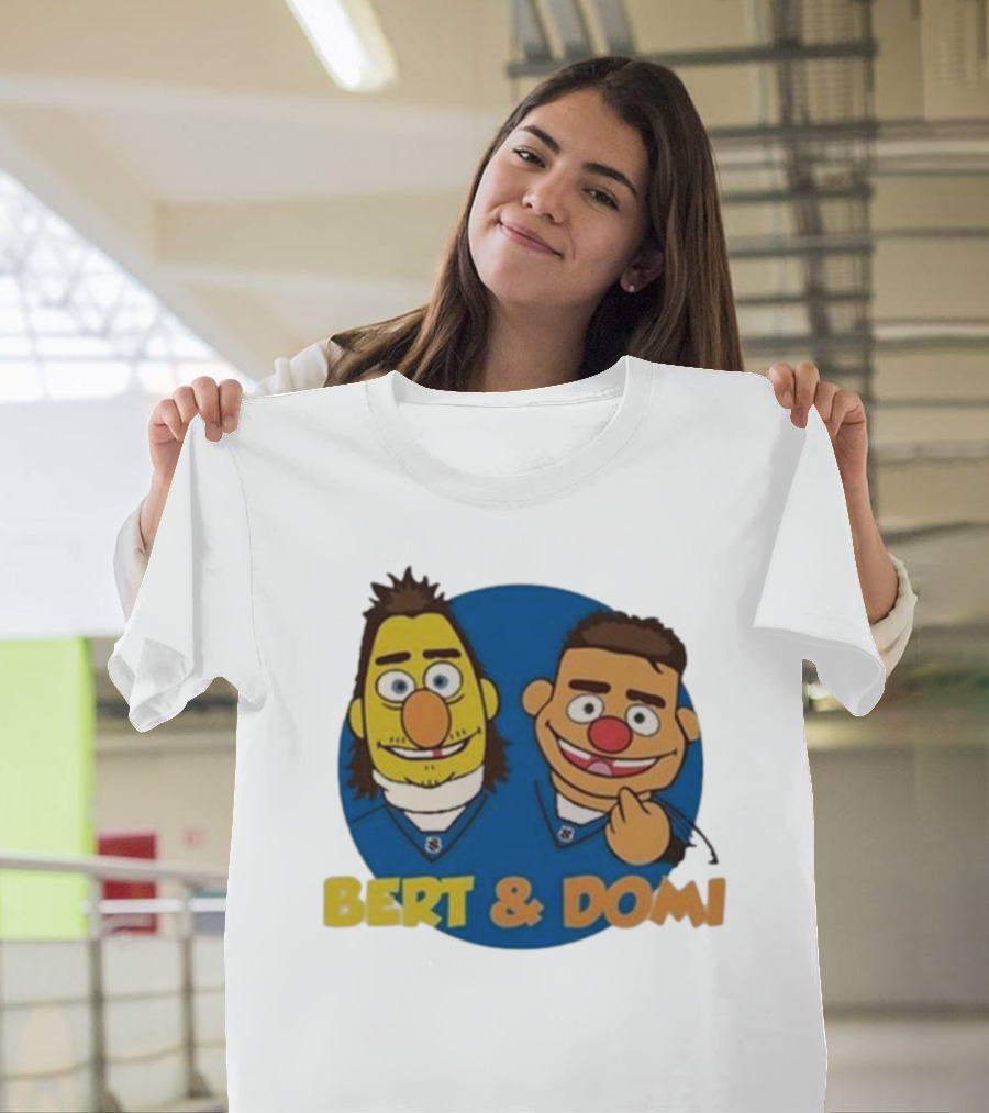 Bert And Domi Flowbuds Logo Cartoon T-Shirt
