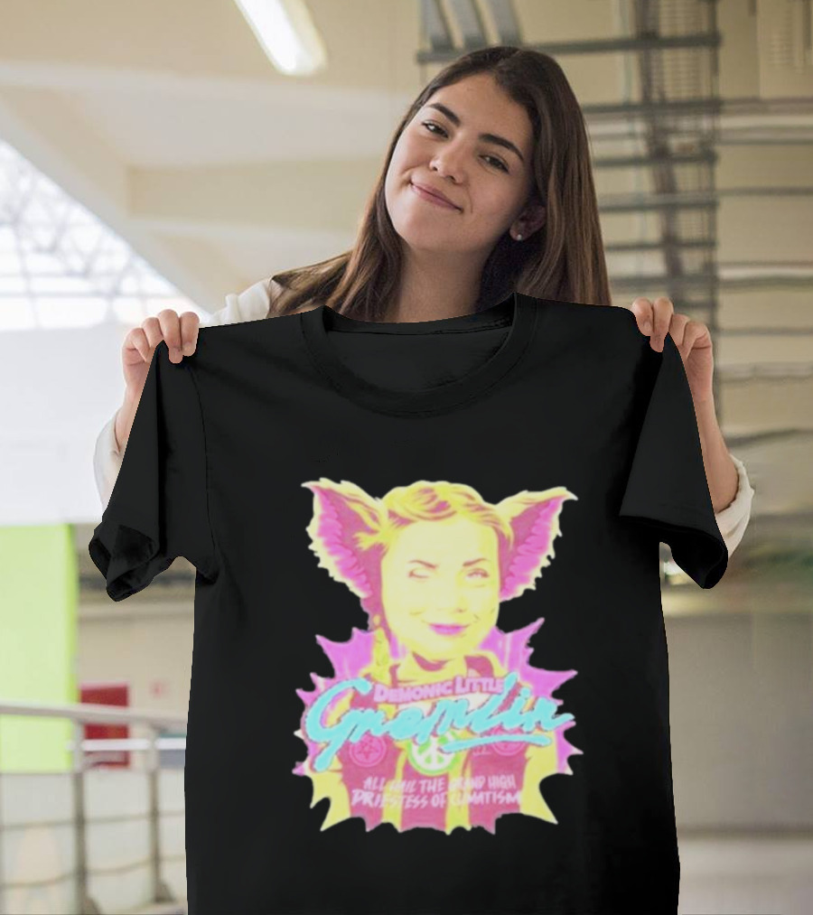 Demonic Little Gremlin All Hail The Grand High Priestess Of Climatism T-Shirt