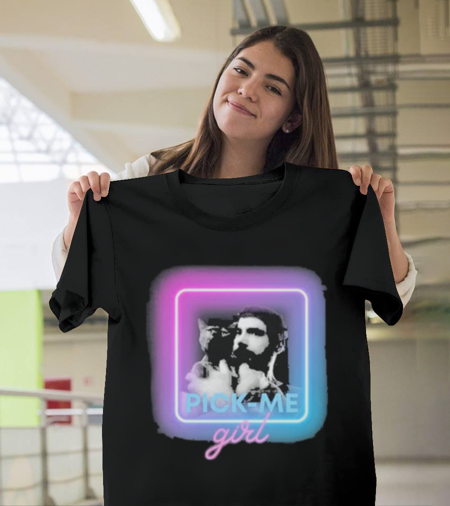 Pick Me Girl Neon Cat Square T-Shirt