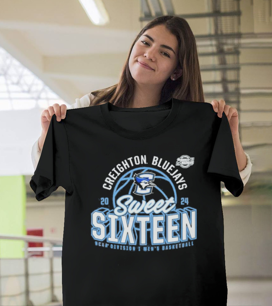 Creighton Bluejays 2024 Sweet Sixteen NCAA Division I Men's Basketball March Madness T-Shirt