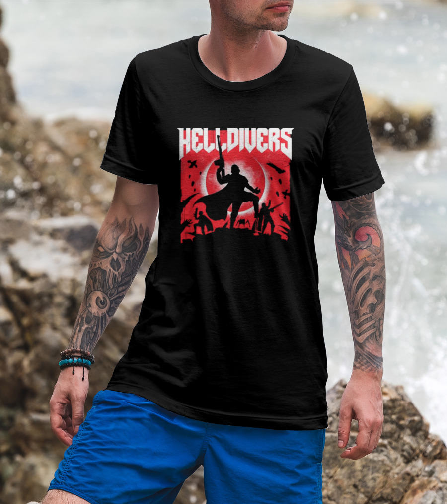 Helldivers Red Moon Battle T-Shirt