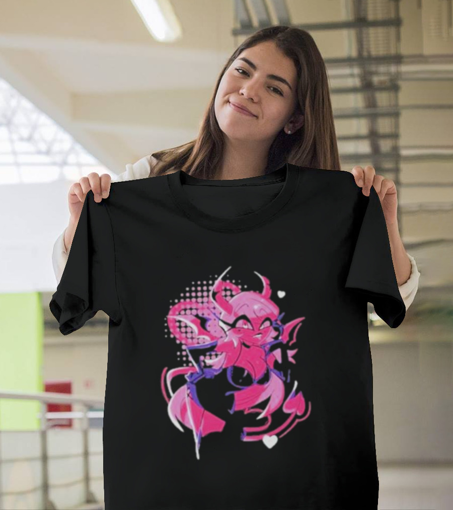 Helluva Boss Verosika Mayday Pink Demon Character T-Shirt