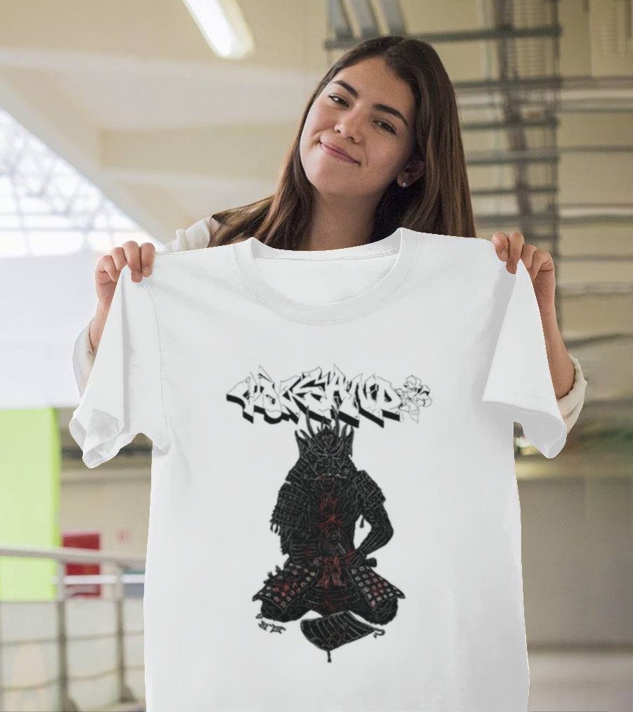 Volcano Samurai Holy Mountain Printing T-Shirt