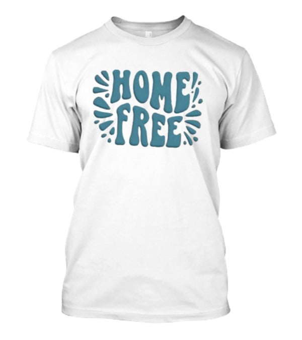Home Free Emblem Logo Puff Text With Blue Accents T-Shirt
