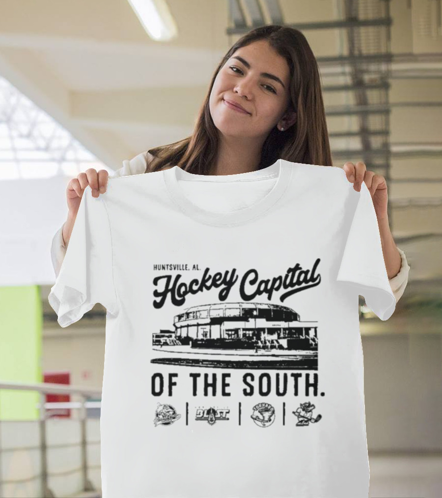Huntsville AL Hockey Capital of the South Stadium Image and Team T-Shirt