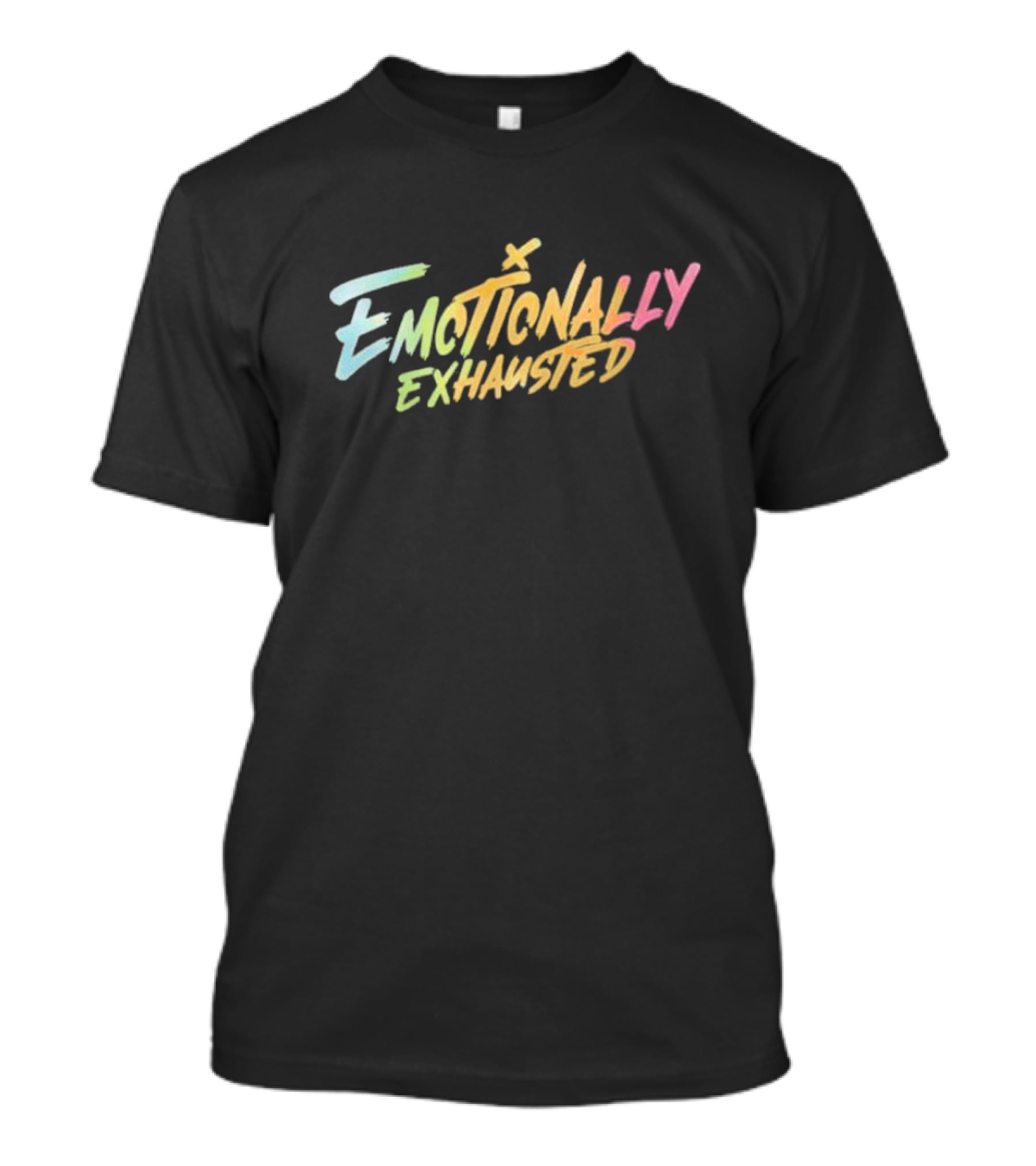 Beautiful Bastard Emotionally Exhausted Vintage Aesthetic Text T-Shirt