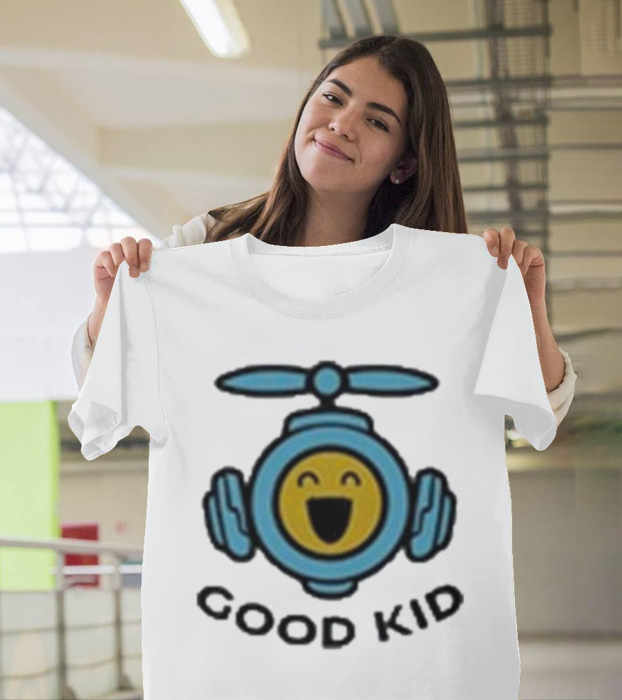 Good Kid Drone Emblem With Smiling Face T-Shirt