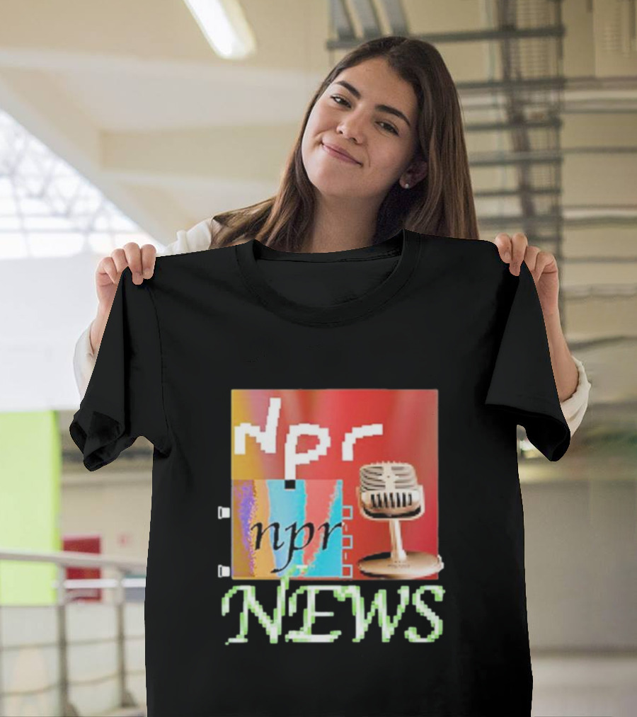 NPR News Vintage Microphone Graphic Jack Corbett TikTok T-Shirt