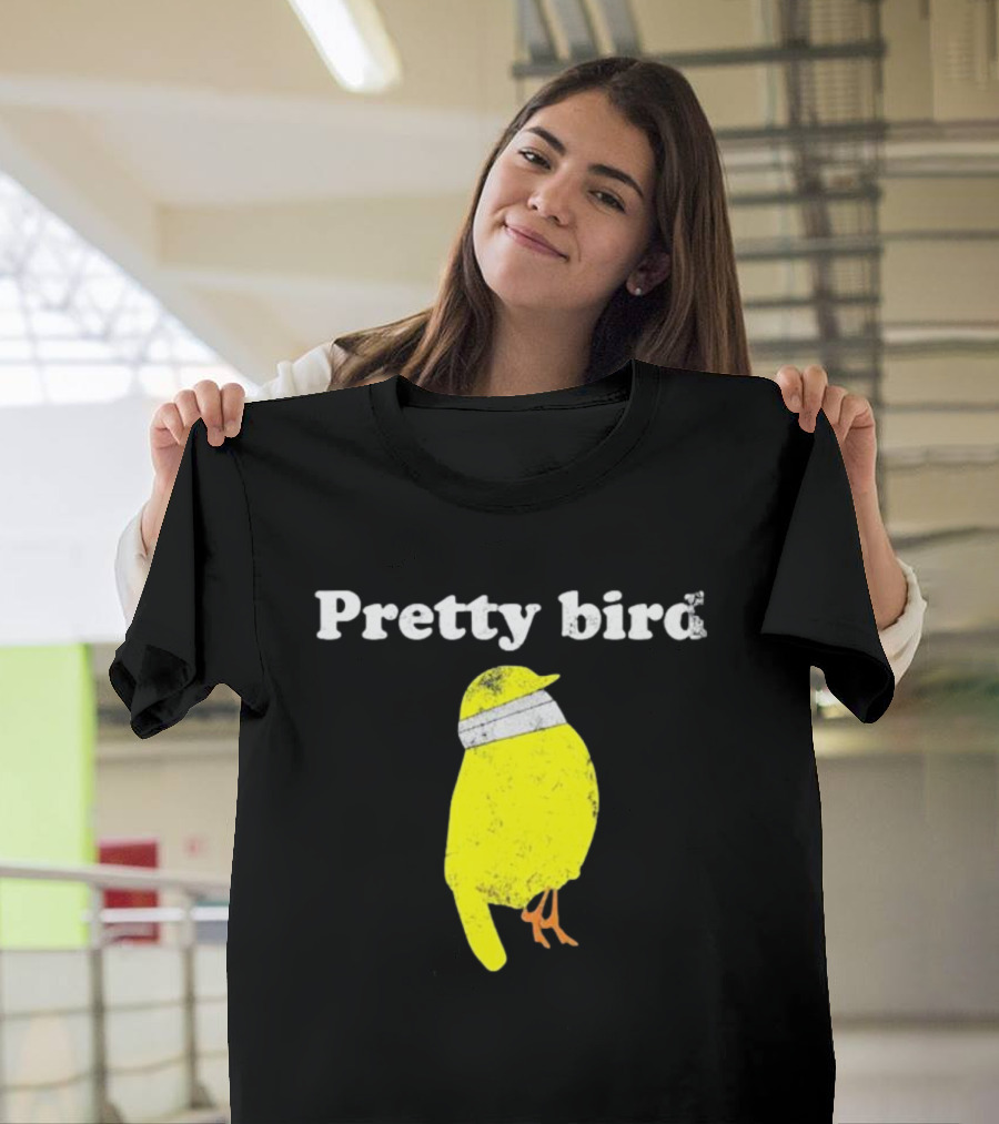 Pretty Bird Yellow Bandit Bird Retro Style Jonathan Swanson T-Shirt