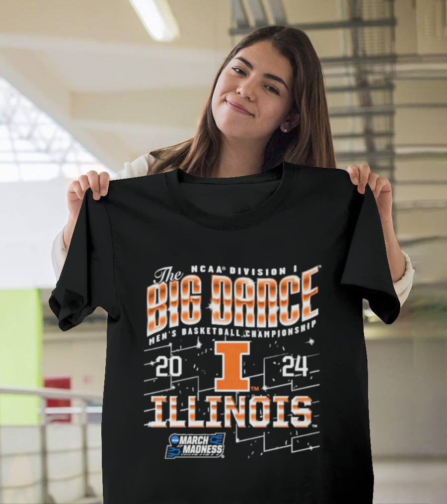 Illinois 2024 NCAA Division I Men's Basketball Championship The Big Dance March Madness T-Shirt