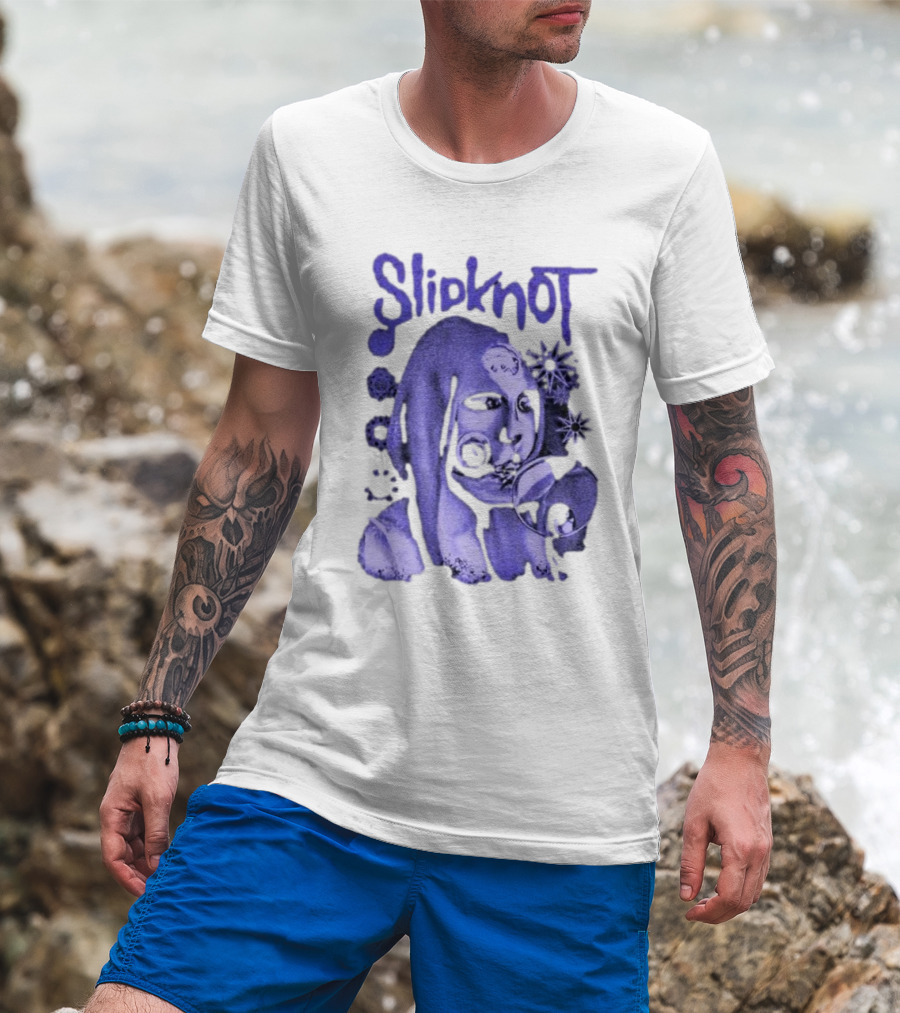 Slipknot Inbetween Shapes Abstract Masked Figure With Geometric T-Shirt