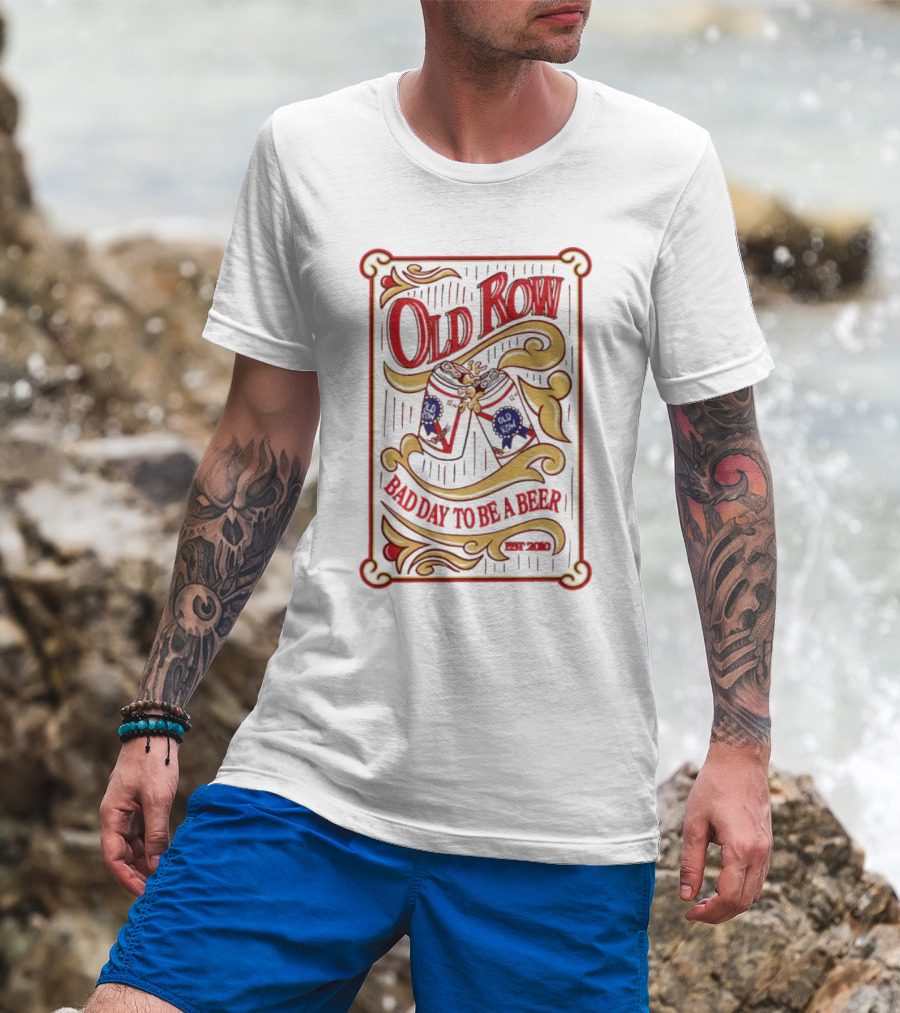 Old Row Retro Mirror Bad Day To Be A Beer Est 2010 T-Shirt
