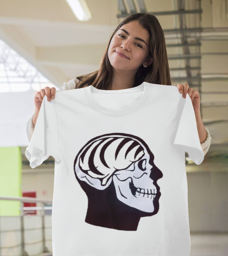 Bengal Brain Skull With Orange Highlights T-Shirt