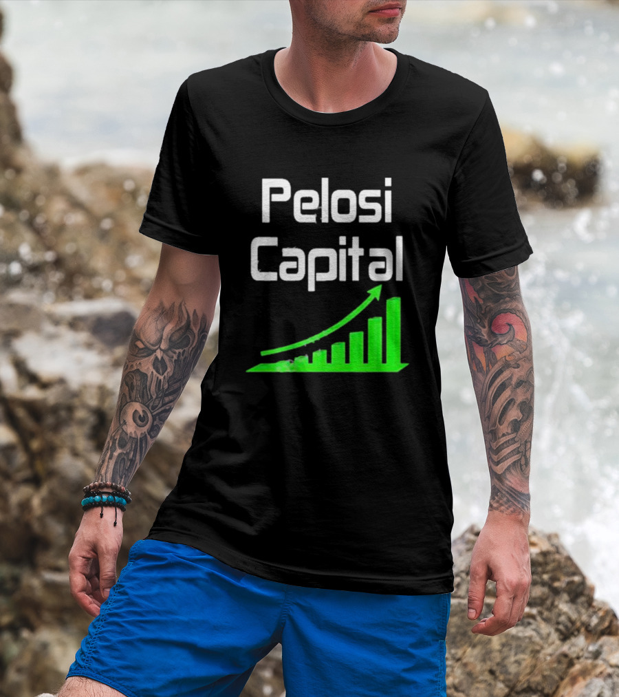 Liathetrader Pelosi Capital Green Arrow Graph T-Shirt