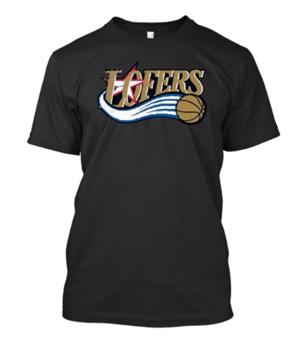 Loafers Basketball Logo Parody With Star And Wave Elements T-Shirt