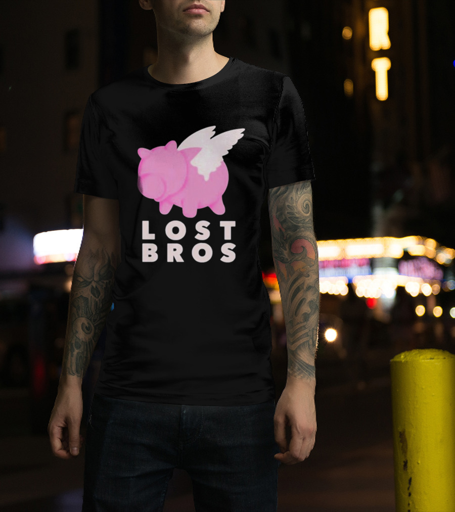 Lost Bros When Hamm Flies Pig With Wings T-Shirt