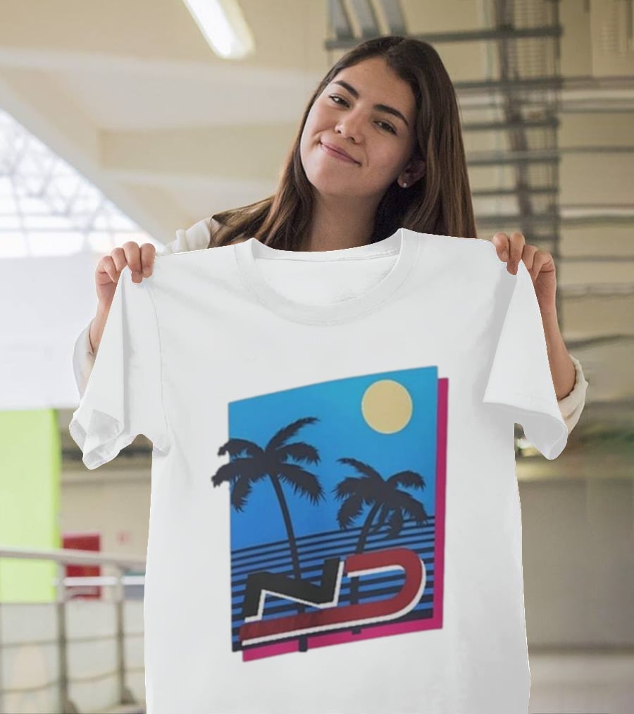 ND Natalie Decker Sunshine Season Palm Trees Moonlit Vibes T-Shirt