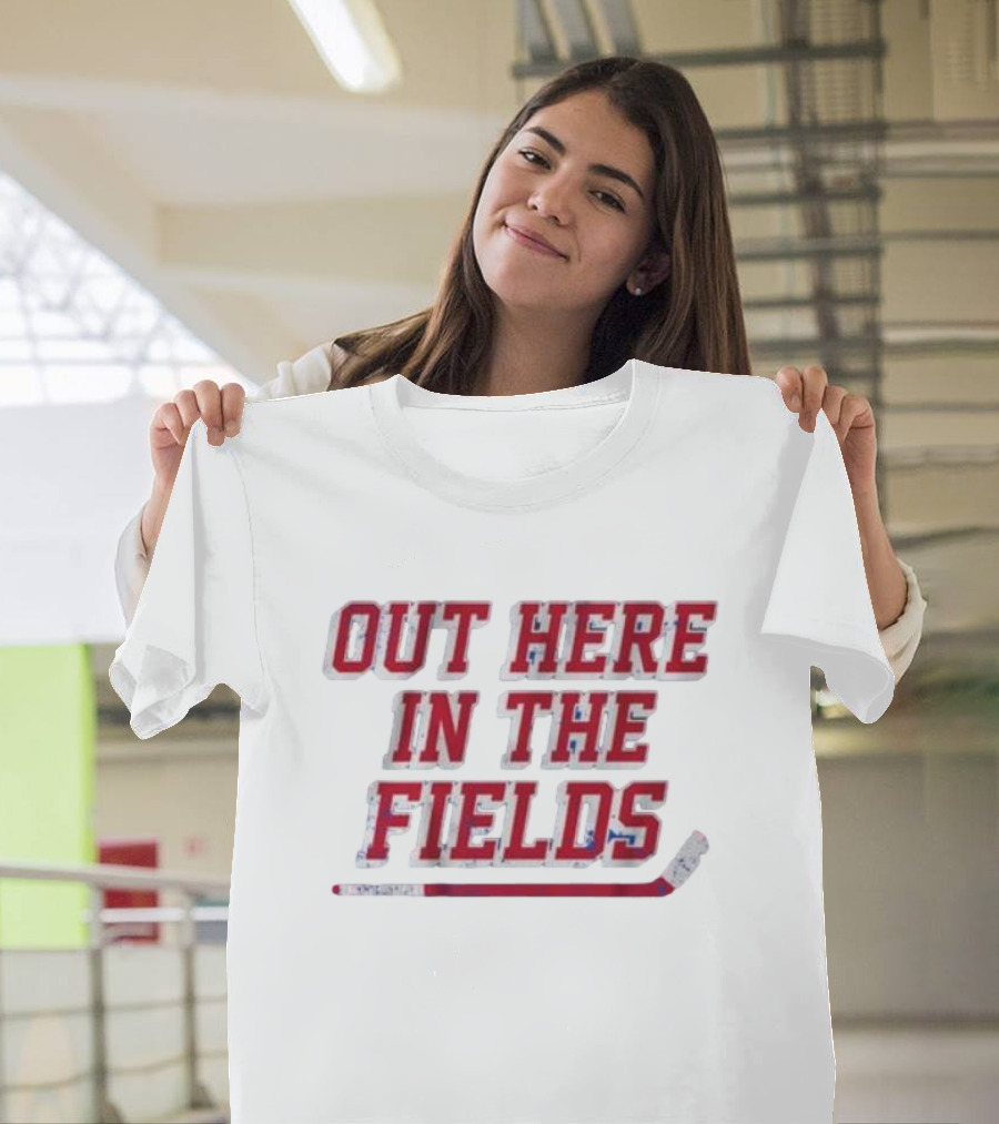 Out Here In The Fields New York Hockey T-Shirt