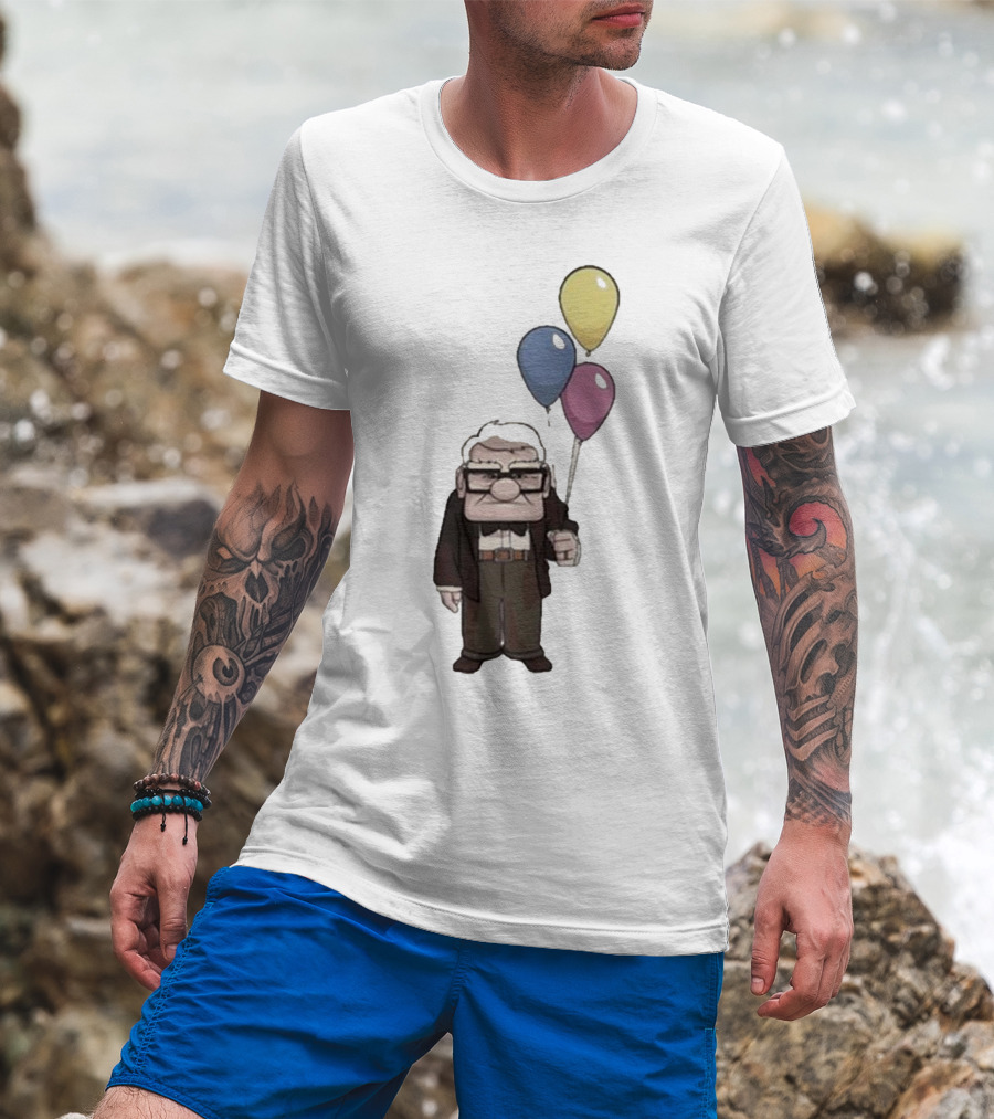 Nika Carl Fredricksen From Up Costume Geno Balloons Character T-Shirt