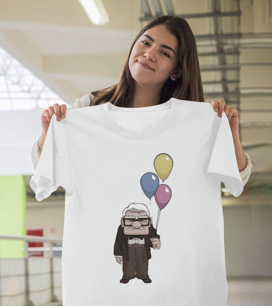 Nika Carl Fredricksen From Up Costume Geno Balloons Character T-Shirt