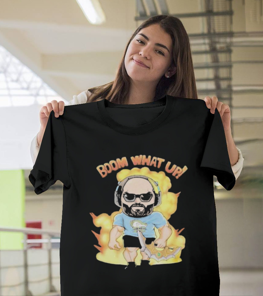 Nikola Jokic Boom What Up Explosion Cartoon Character T-Shirt