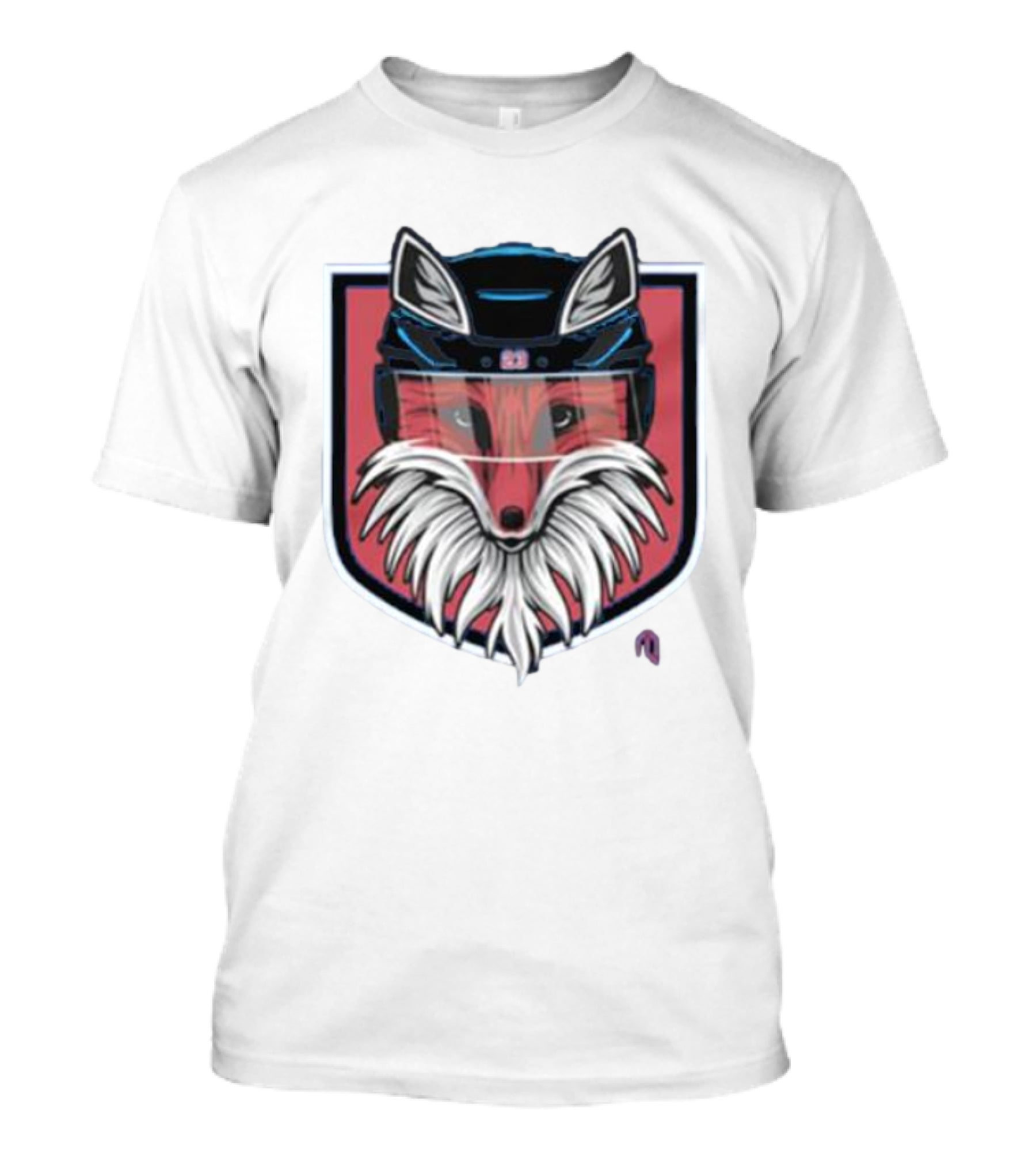 NYR Fox Shield Hockey Logo Helmet T-Shirt