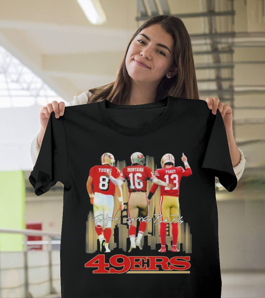Young Montana Purdy 49ers Signatures Skyline T-Shirt