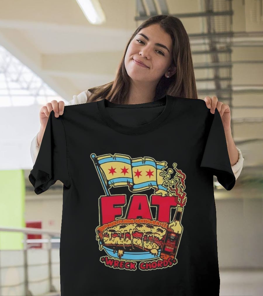 Fat Wreck Chords Chicago IL Deep Dish Pizza And Whiskey September 19 T-Shirt