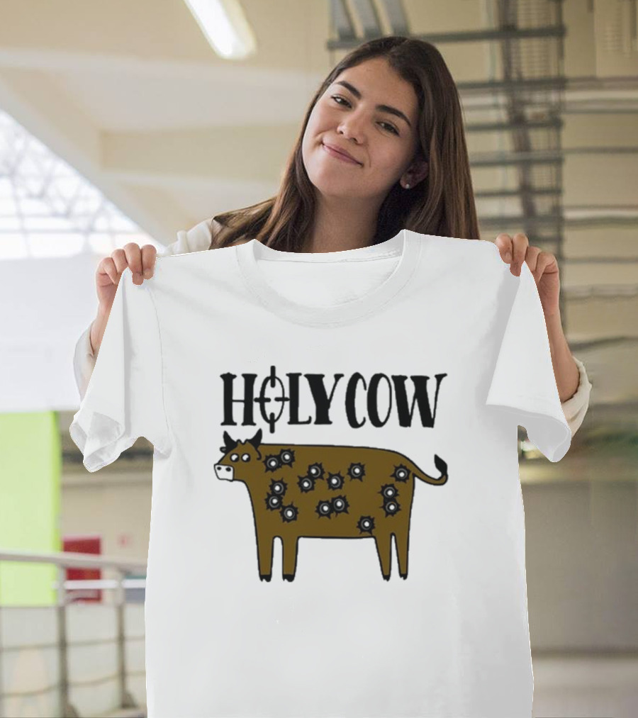 Kentucky Ballistics Holy Cow with Bullet Holes T-Shirt