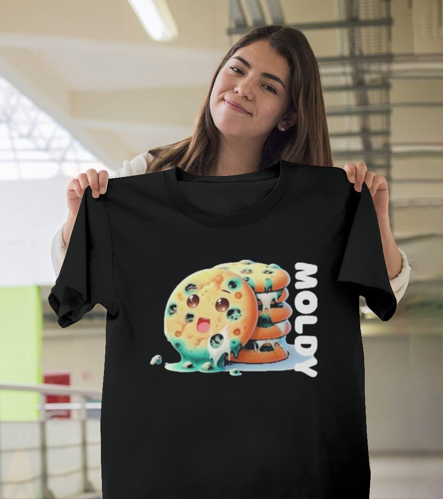 Moldy Cookies Stack With Cute Melting Face T-Shirt