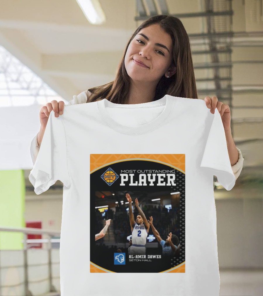 Most Outstanding Player Al-Amir Dawes Seton Hall NIT Basketball Photo T-Shirt