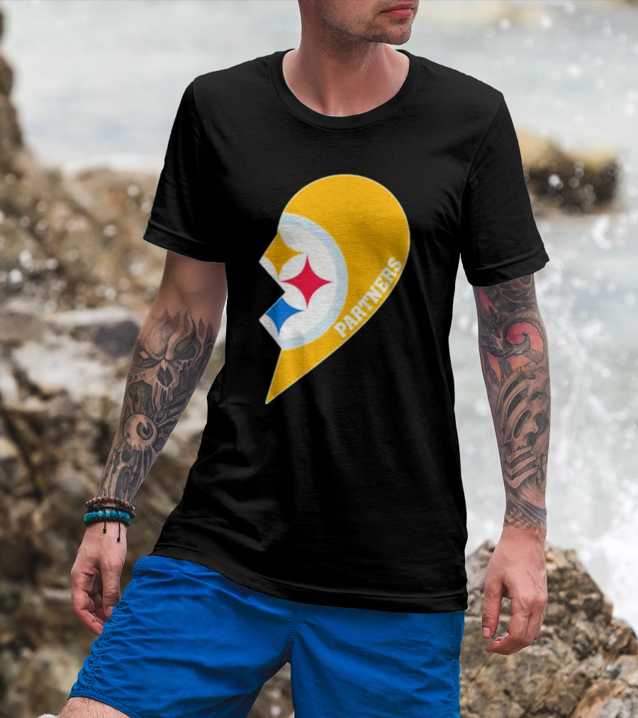 Steelers Partners Half Heart Logo Emblem T-Shirt