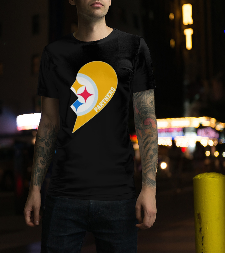 Steelers Partners Half Heart Logo Emblem T-Shirt