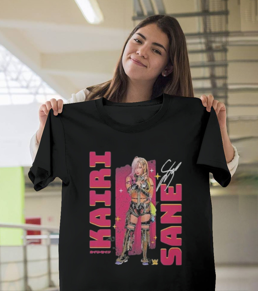 Kairi Sane Signature Pose WWE Graphic 500 Level Women's T-Shirt