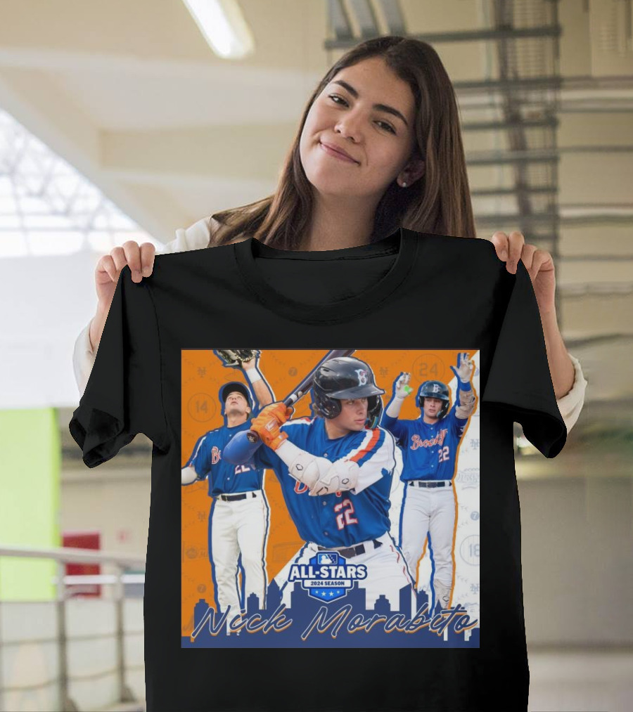 Nick Morabito Brooklyn Cyclones All-Stars 2024 Season Baseball Montage T-Shirt